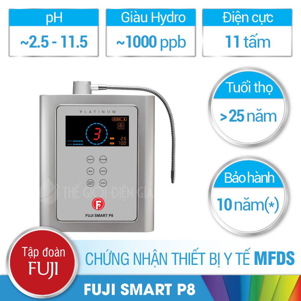 Máy lọc nước ion kiềm Fuji Smart P8